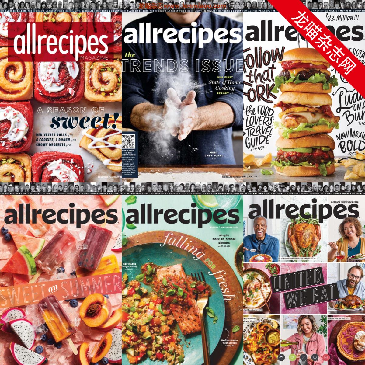 [美国版]Allrecipes 烹饪烘焙美食杂志PDF电子版 2020年合集（全6本）