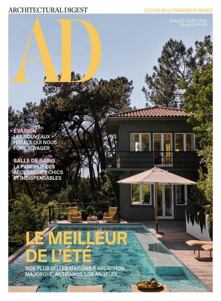 AD Architectural Digest France法国版 – juillet-aout 2023建筑设计电子杂志PDF下载