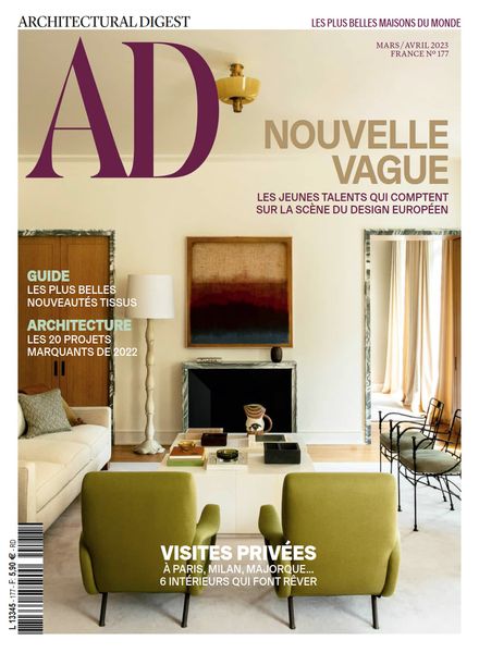 AD Architectural Digest France法国版 – mars-avril 2023建筑设计电子杂志PDF下载