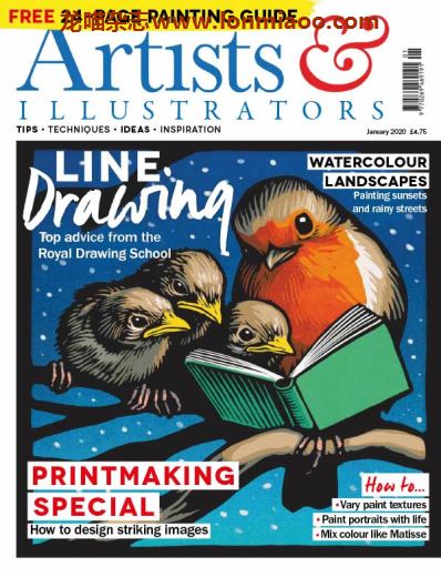 [英国版]Artists & Illustrators 插画绘画艺术设计杂志 2020年1月刊