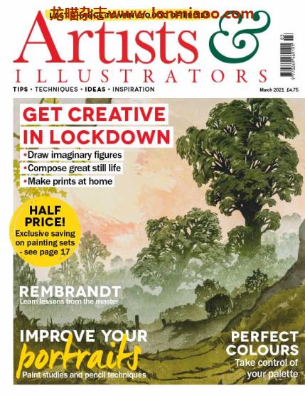 [英国版]Artists & Illustrators 插画绘画艺术设计杂志 2021年3月刊