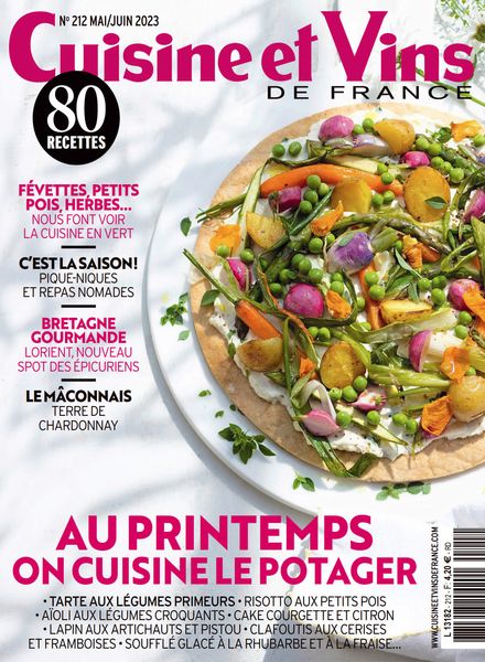 Cuisine et Vins de France法国版 – mai 2023料理美食烘焙电子杂志PDF下载