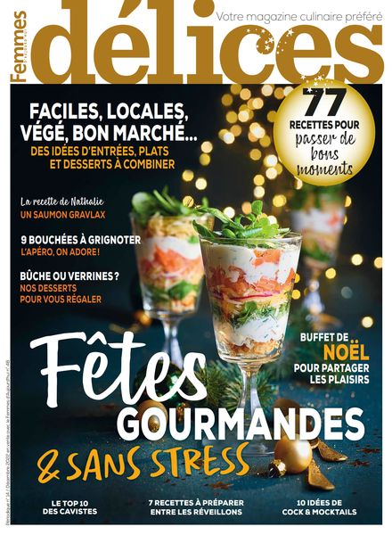 Delices de Femmes d’Aujourd’hui N 14 – Decembre 2022料理美食烘焙电子杂志PDF下载