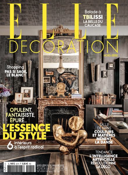 Elle Decoration France法国版 – janvier 2023室内设计电子杂志PDF下载