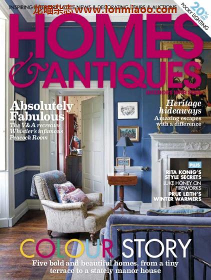 [英国版]Homes & Antiques 复古风古董家居软装饰杂志  2020年11月刊